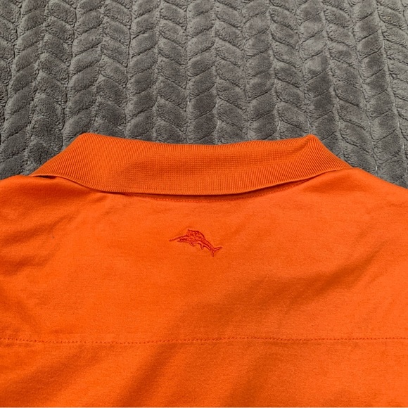Tommy Bahama Golf Shirt Mens Large Orange Polo Breathable Golfer Fishing Boating - Picture 6 of 12